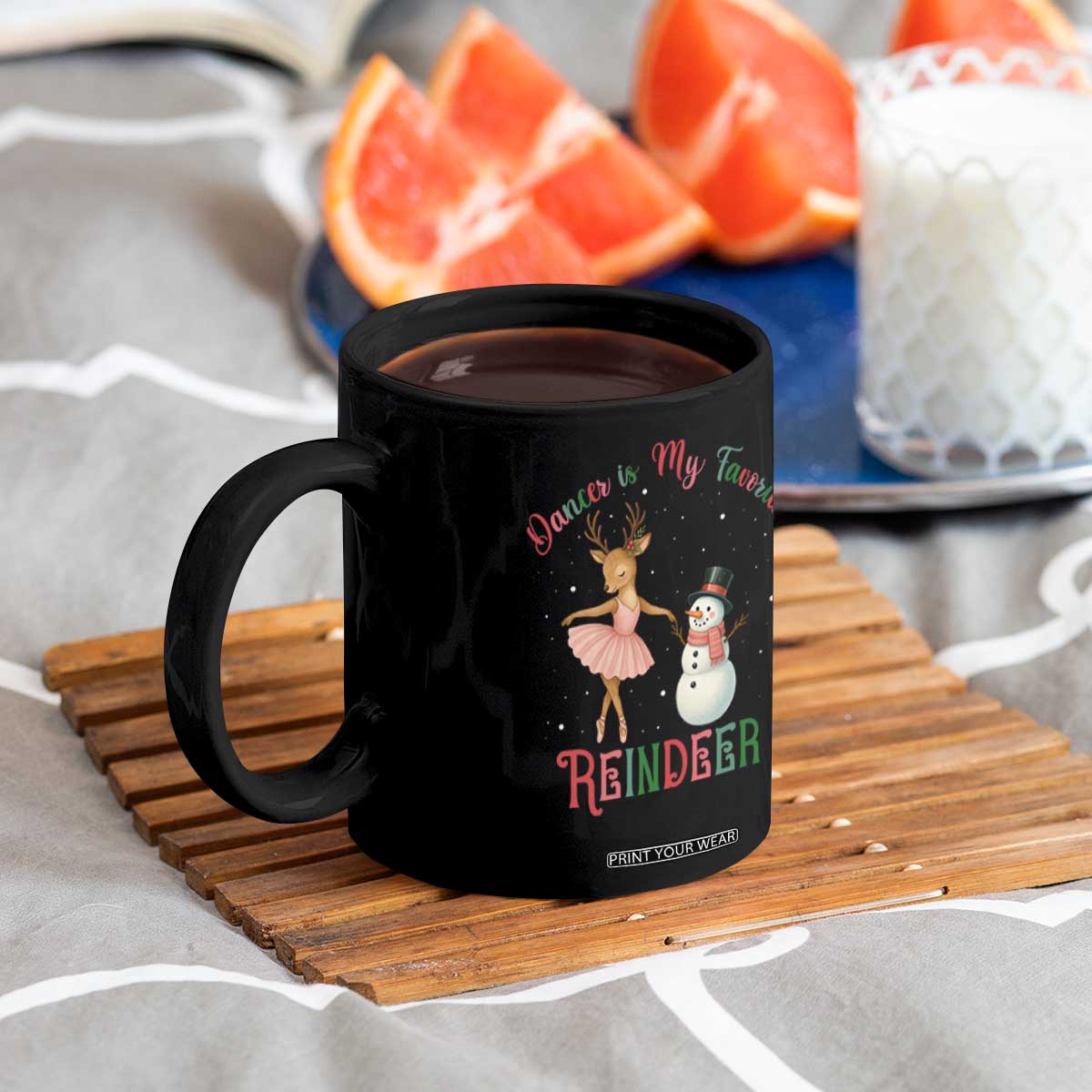 Christmas Ballet Reindeer Coffee Mug Dancer Is My Favorite Reindeer Gift TS12 Print Your Wear