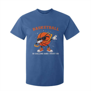 Funny Dabbing Basketball Is Calling And I Must Go T Shirt For Kid Gift For Player TS12 Royal Blue Print Your Wear
