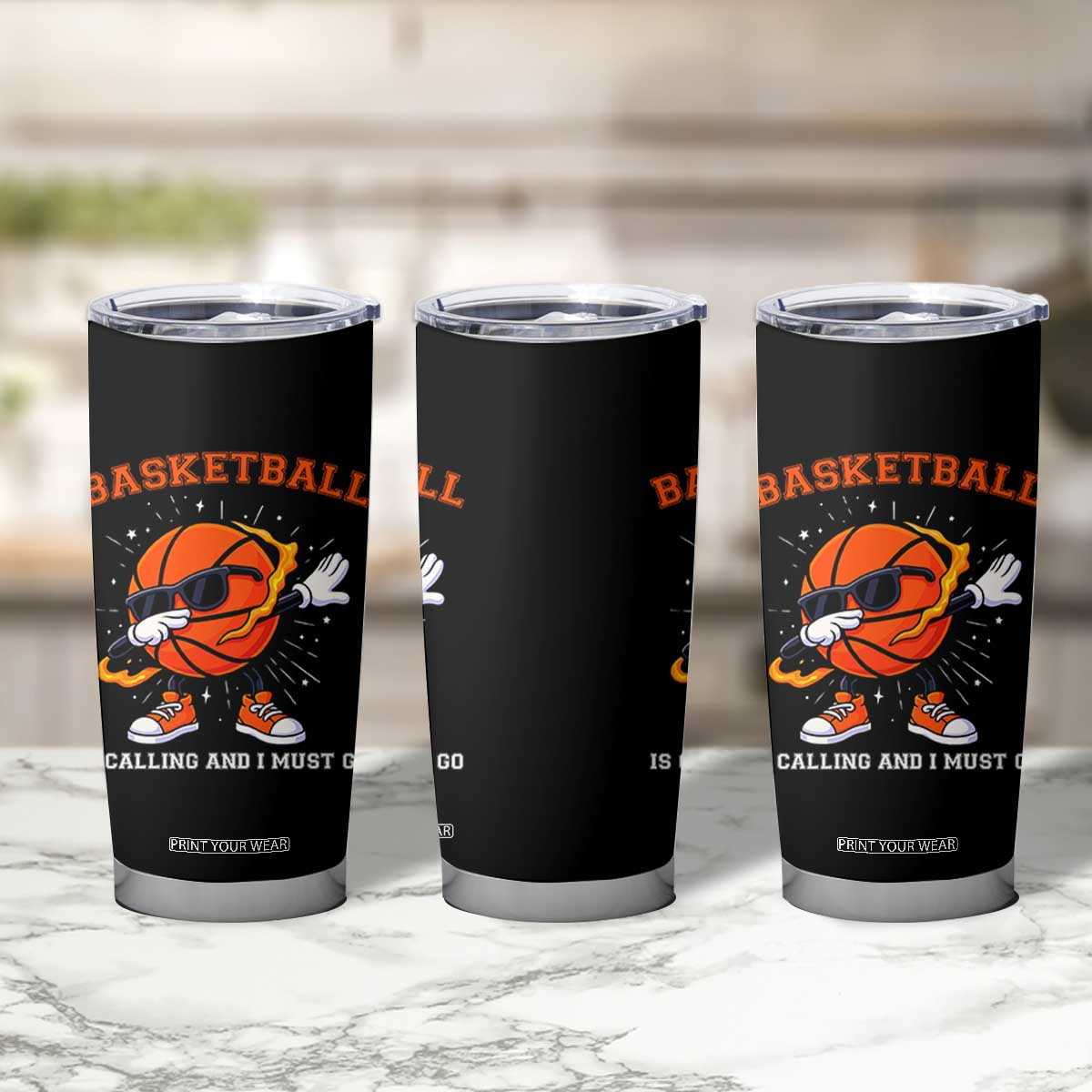 Funny Dabbing Basketball Is Calling And I Must Go Tumbler Cup Gift For Player TS12 Print Your Wear