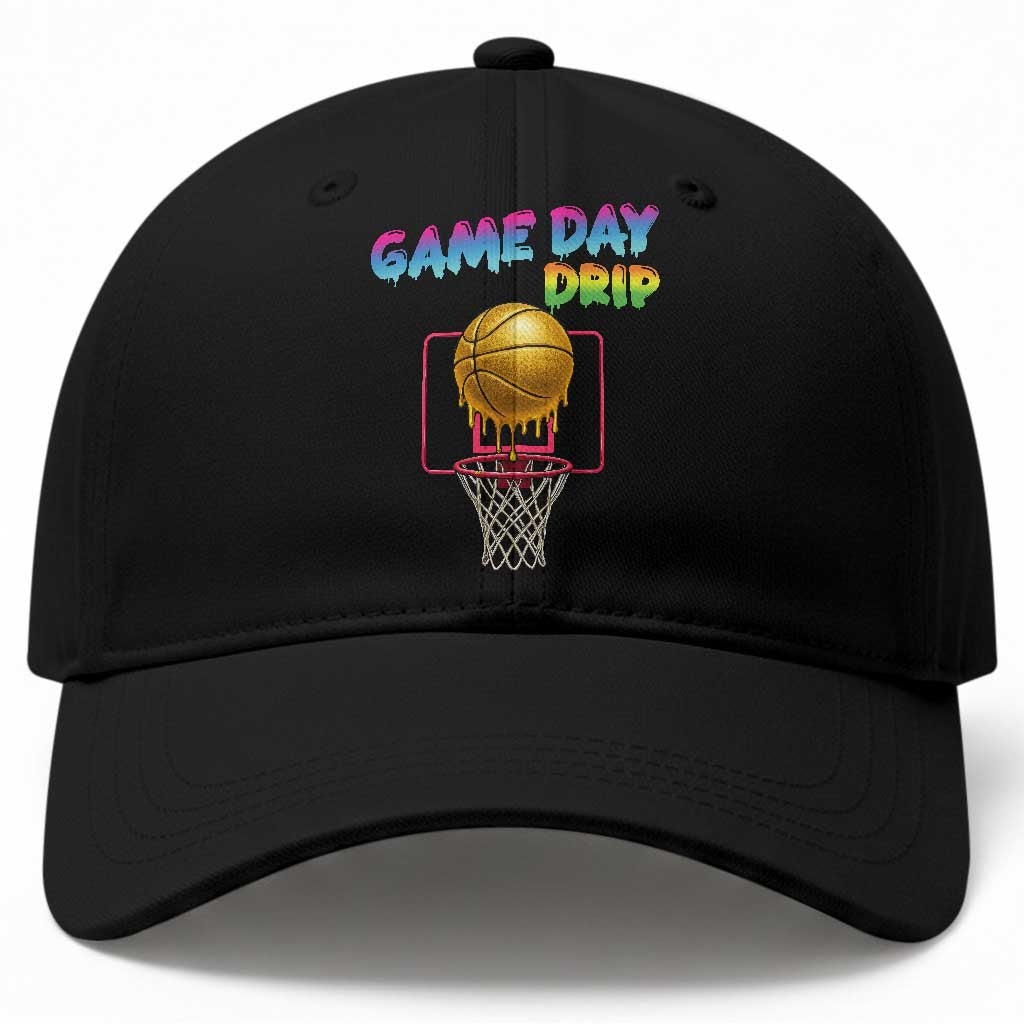 Game Day Drip Baseball Cap Funny Basketball Lover Street Style Design TS12 Print Your Wear