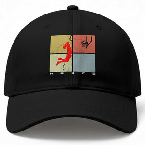 Hoops Life Baseball Cap Retro Basketball Dunk Silhouette TS12 Print Your Wear