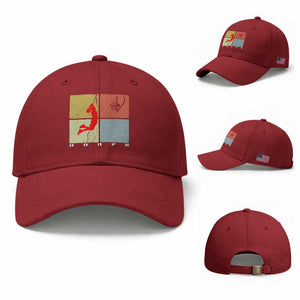 Hoops Life Baseball Cap Retro Basketball Dunk Silhouette TS12 Baseball Cap Universal Fit Cherry Red Print Your Wear