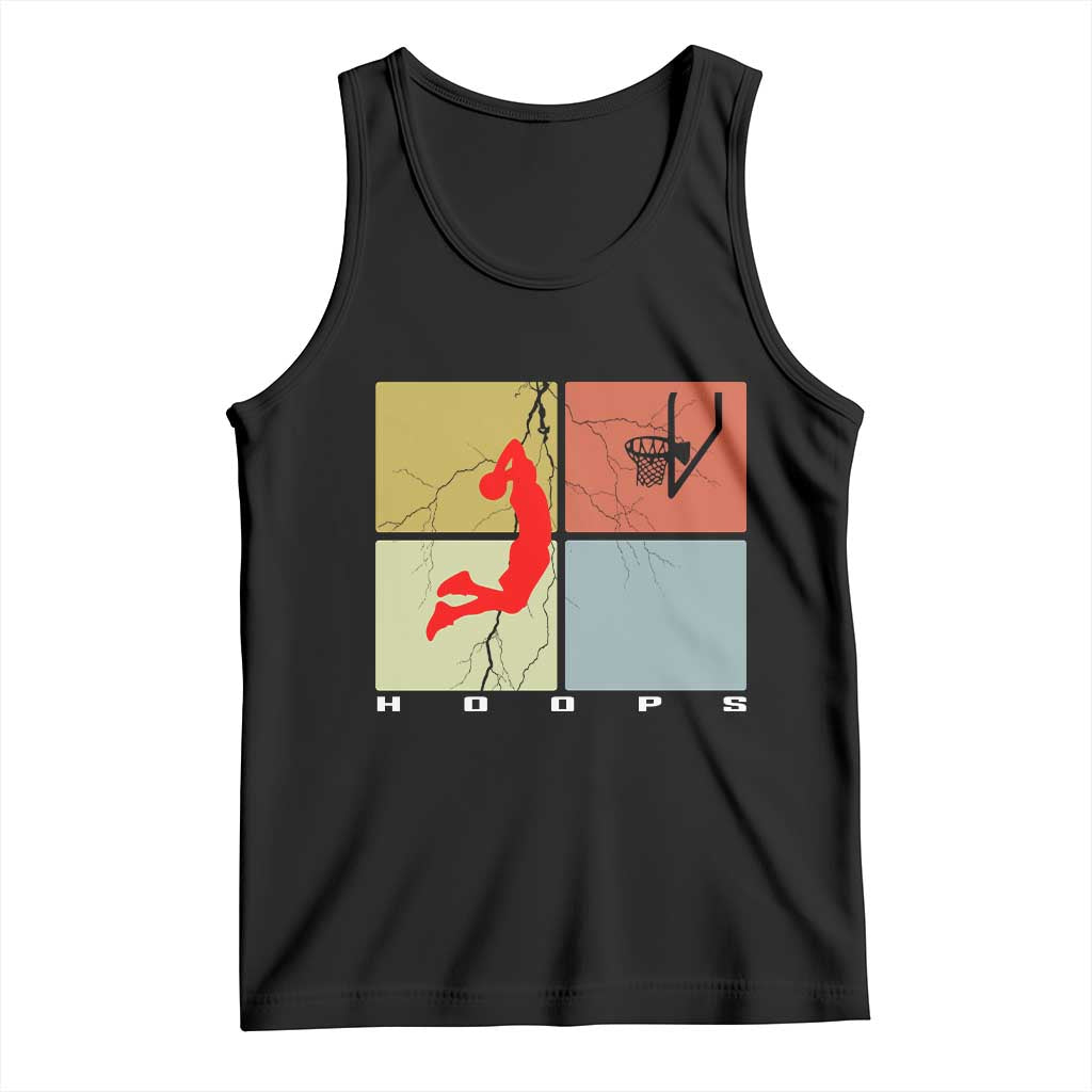 Hoops Life Tank Top Retro Basketball Dunk Silhouette TS12 Black Print Your Wear