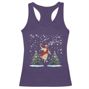 He Is Rizzin Racerback Tank Top Funny Christmas Slam Dunk Basketball Gift TS12 Purple Print Your Wear