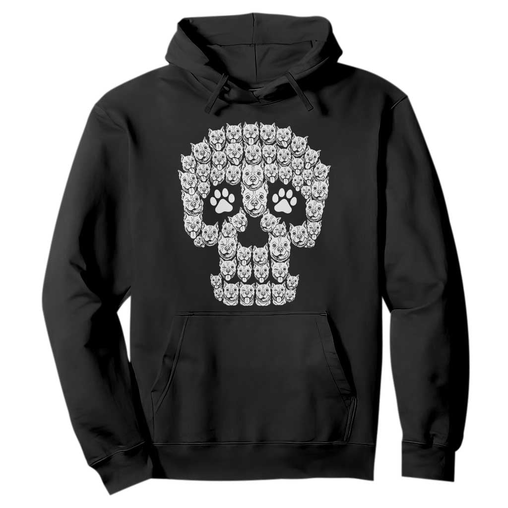 Funny Pitbull Skull Halloween Hoodie Bully Dog Lover Spooky Gift