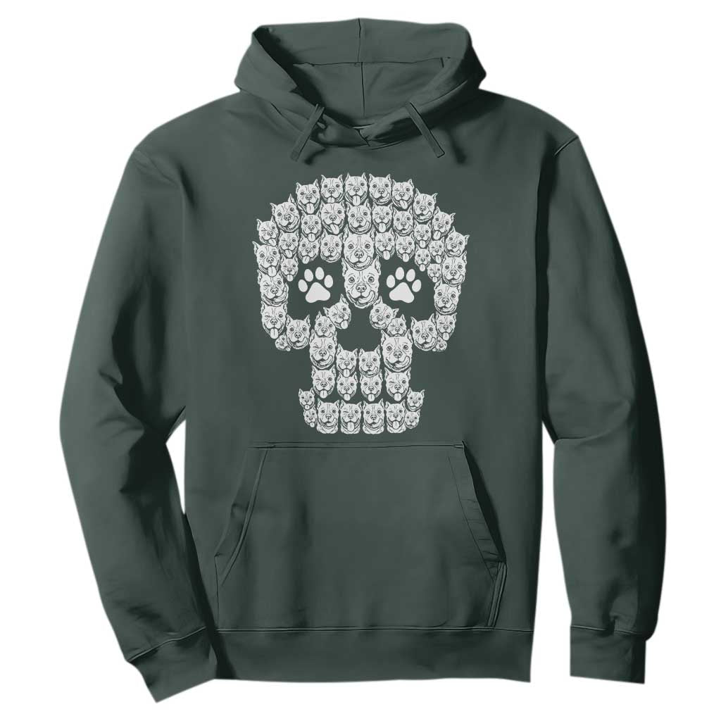 Funny Pitbull Skull Halloween Hoodie Bully Dog Lover Spooky Gift