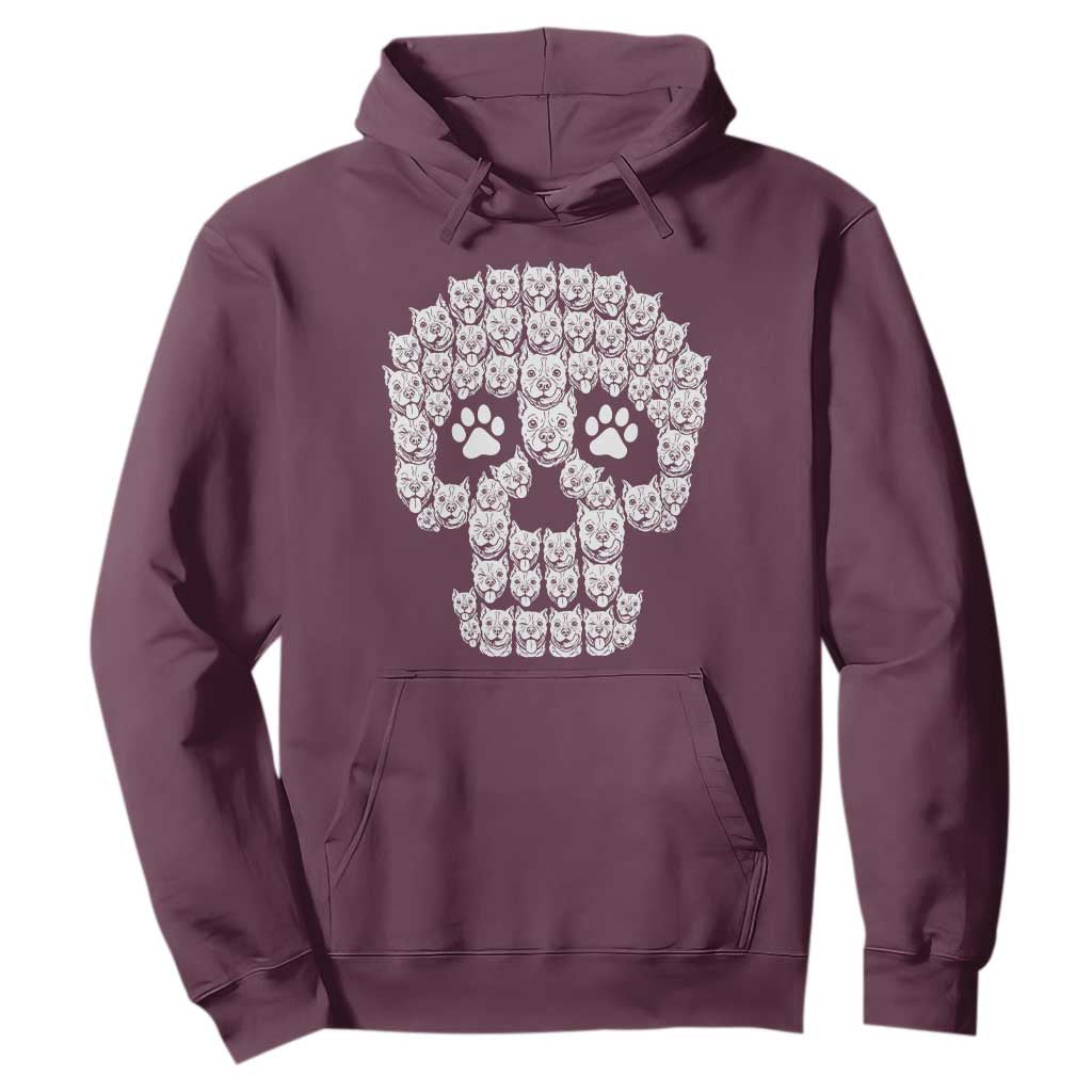 Funny Pitbull Skull Halloween Hoodie Bully Dog Lover Spooky Gift