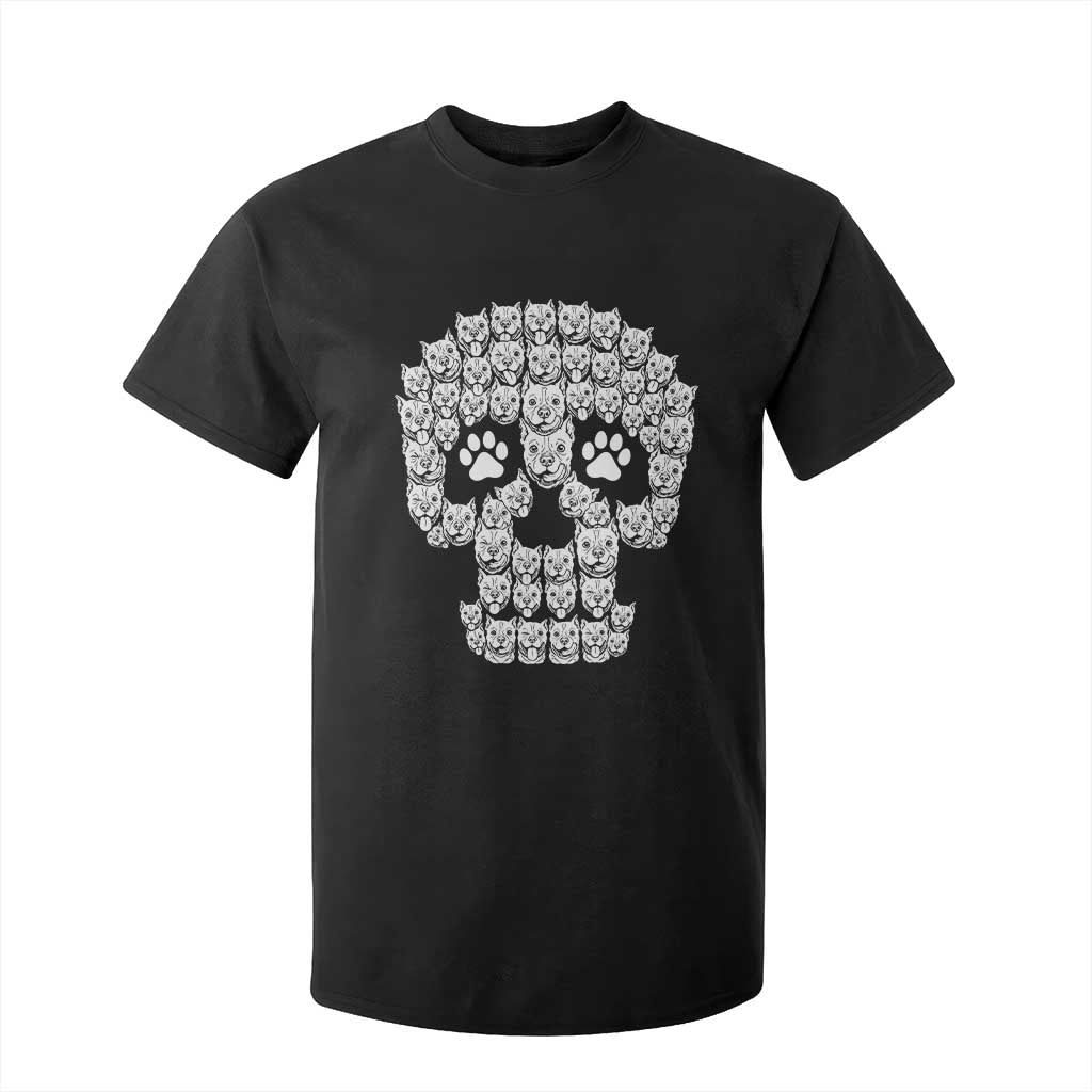 Funny Pitbull Skull Halloween T Shirt For Kid Bully Dog Lover Spooky Gift