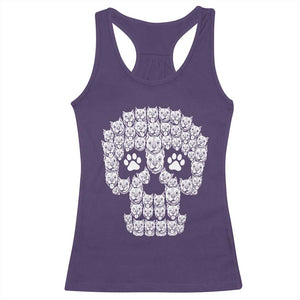 Funny Pitbull Skull Halloween Racerback Tank Top Bully Dog Lover Spooky Gift