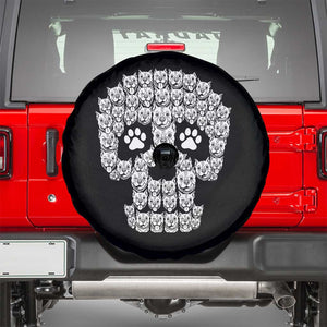 Funny Pitbull Skull Halloween Spare Tire Cover Bully Dog Lover Spooky Gift