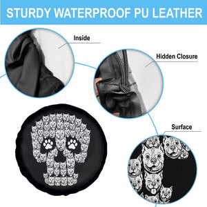 Funny Pitbull Skull Halloween Spare Tire Cover Bully Dog Lover Spooky Gift