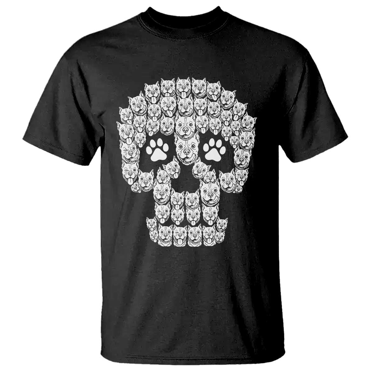 Funny Pitbull Skull Halloween T Shirt Bully Dog Lover Spooky Gift