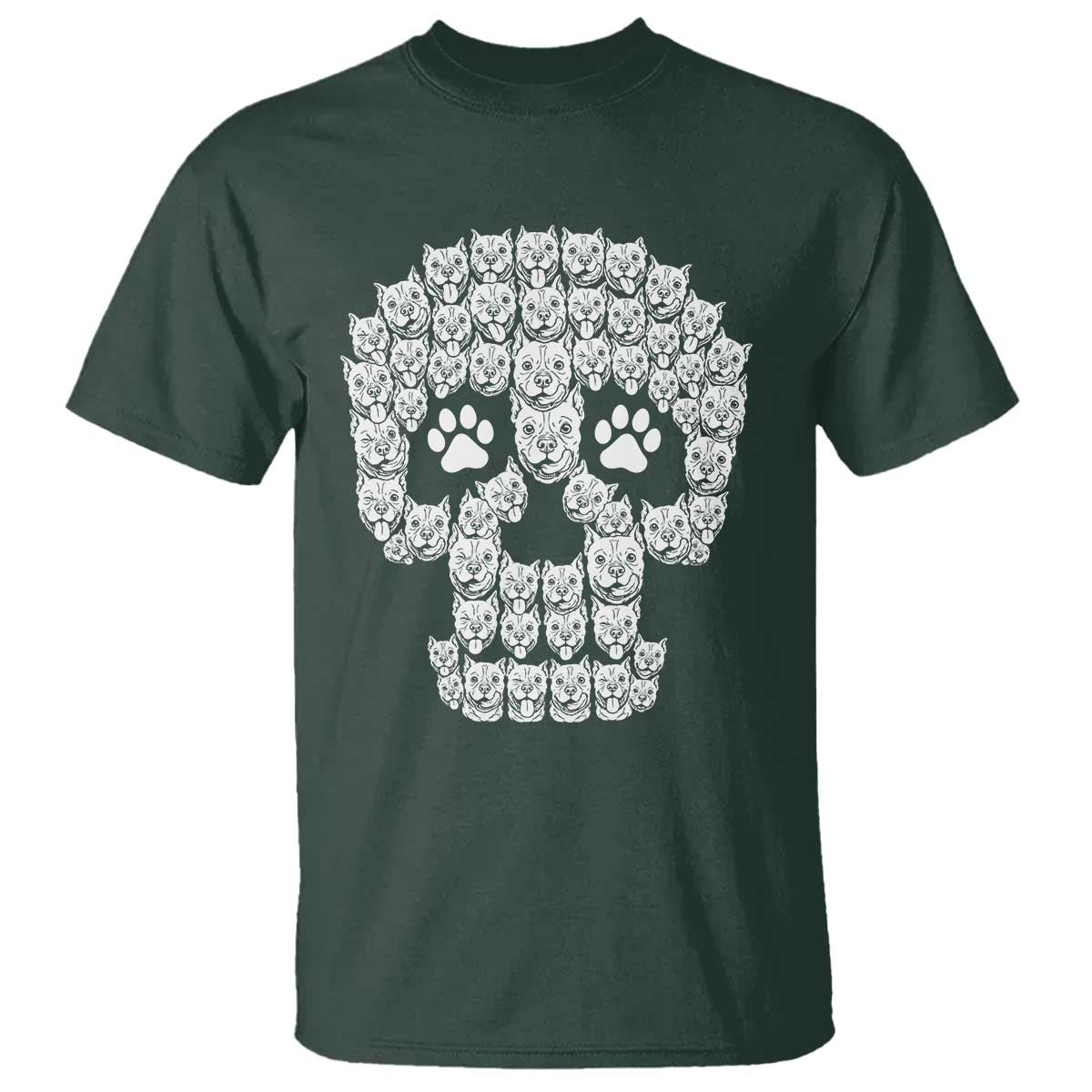 Funny Pitbull Skull Halloween T Shirt Bully Dog Lover Spooky Gift