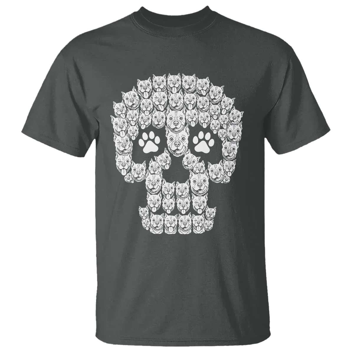 Funny Pitbull Skull Halloween T Shirt Bully Dog Lover Spooky Gift