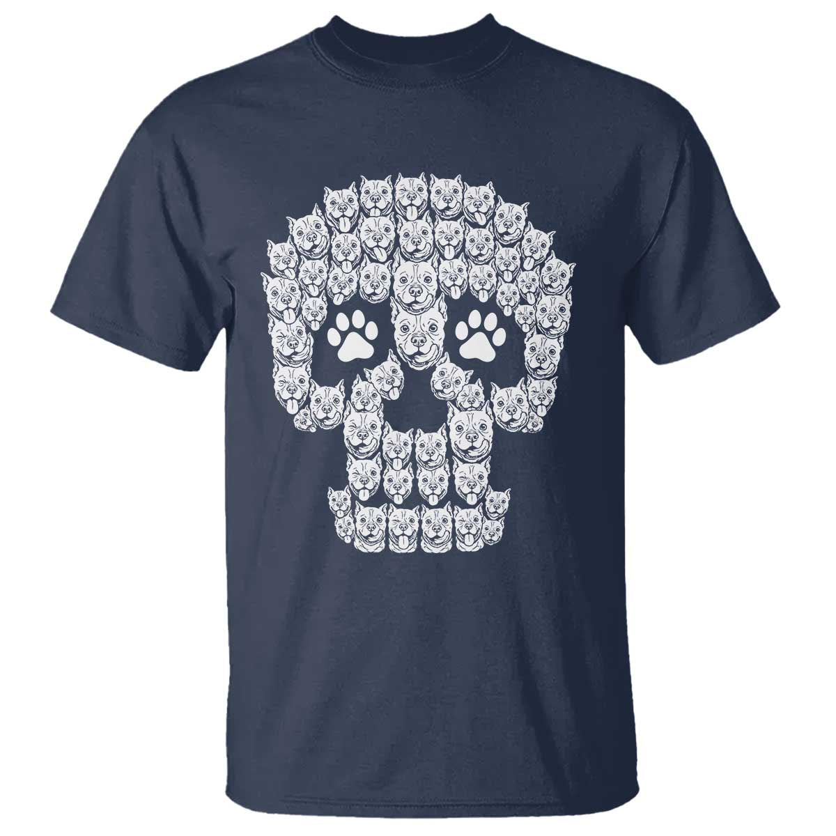 Funny Pitbull Skull Halloween T Shirt Bully Dog Lover Spooky Gift