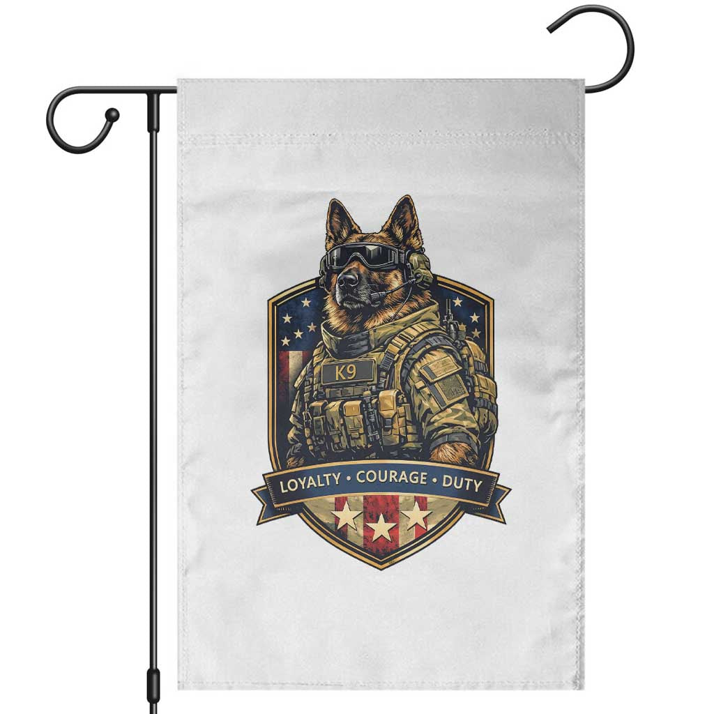 Tactical K9 German Shepherd Dog Garden Flag Loyalty Courage Duty Patriotic Flag Gift