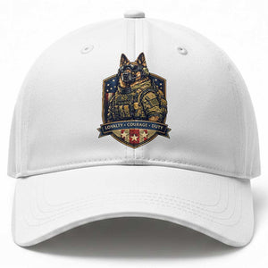 Tactical K9 German Shepherd Dog Baseball Cap Loyalty Courage Duty Patriotic Flag Gift