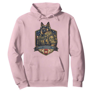 Tactical K9 German Shepherd Dog Hoodie Loyalty Courage Duty Patriotic Flag Gift