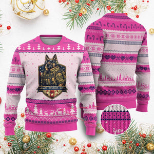 Tactical K9 German Shepherd Dog Ugly Christmas Sweater Loyalty Courage Duty Patriotic Flag Gift