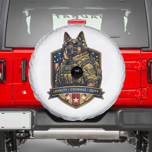 Tactical K9 German Shepherd Dog Spare Tire Cover Loyalty Courage Duty Patriotic Flag Gift