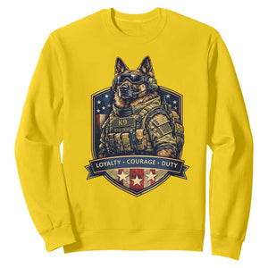 Tactical K9 German Shepherd Dog Sweatshirt Loyalty Courage Duty Patriotic Flag Gift
