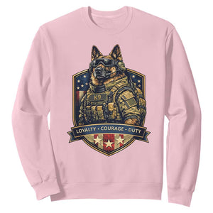 Tactical K9 German Shepherd Dog Sweatshirt Loyalty Courage Duty Patriotic Flag Gift