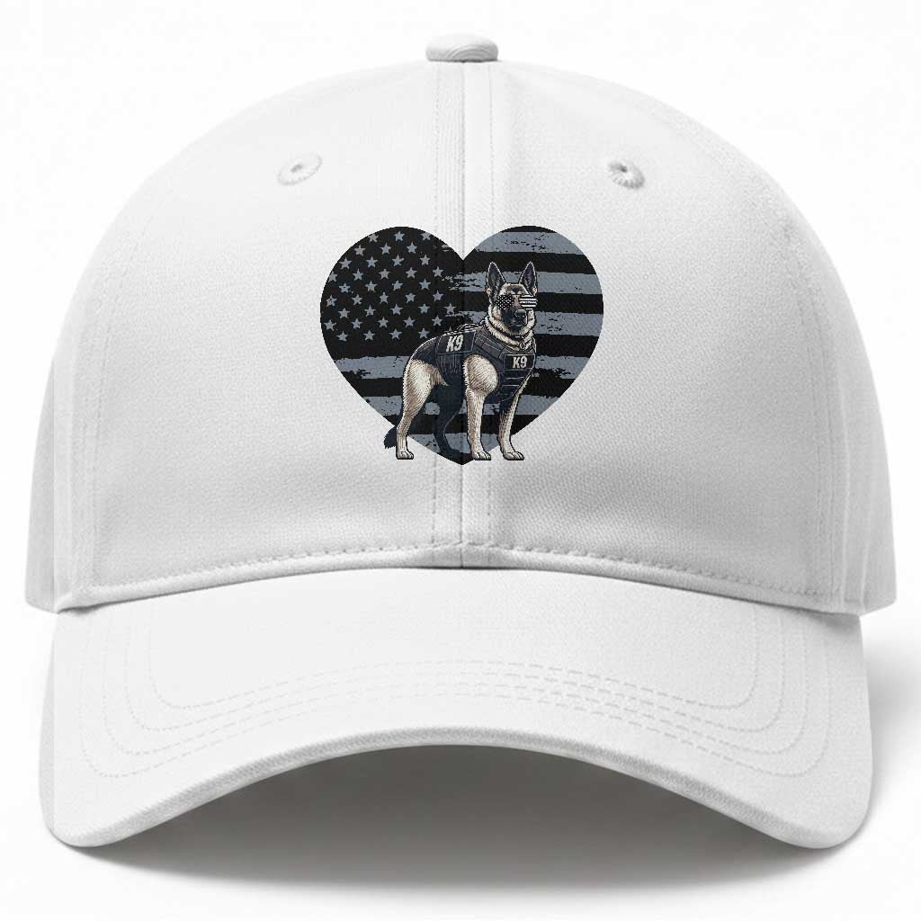 German Shepherd K9 Tactical Dog Baseball Cap Patriotic Police K9 Law Enforcement Gift