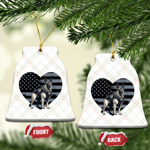 German Shepherd K9 Tactical Dog Ceramic Ornament Patriotic Police K9 Law Enforcement Gift