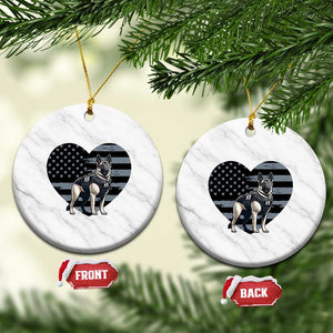 German Shepherd K9 Tactical Dog Ceramic Ornament Patriotic Police K9 Law Enforcement Gift