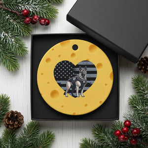 German Shepherd K9 Tactical Dog Ceramic Ornament Patriotic Police K9 Law Enforcement Gift