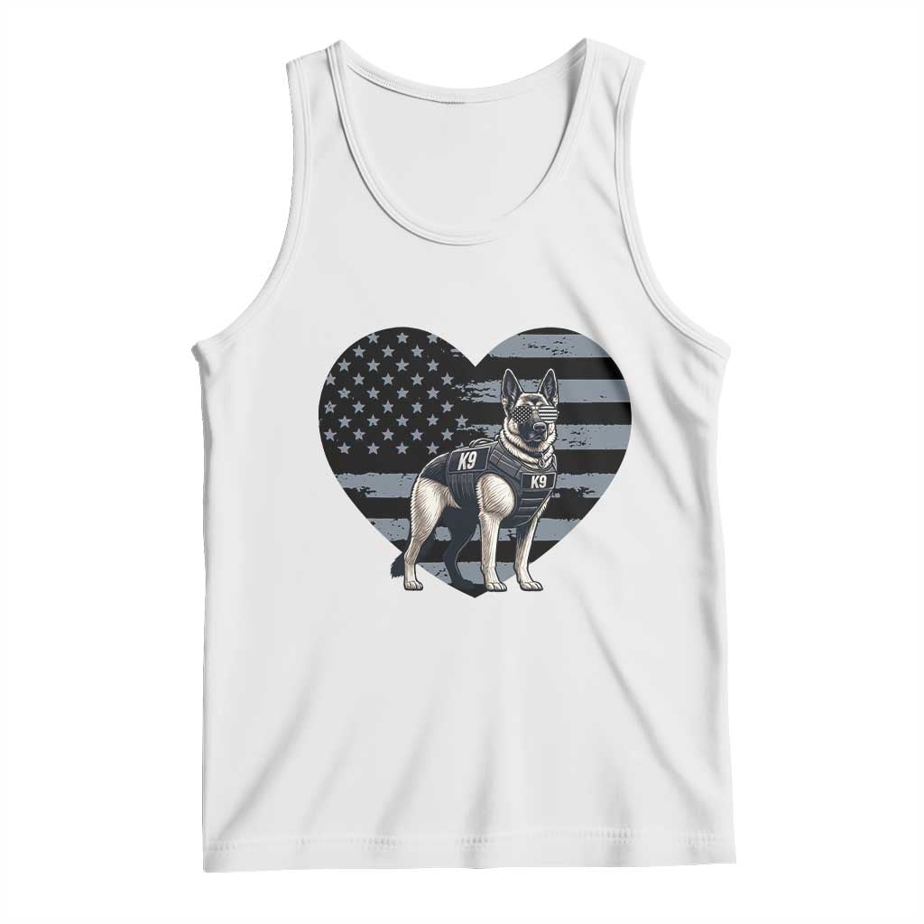 German Shepherd K9 Tactical Dog Tank Top Patriotic Police K9 Law Enforcement Gift