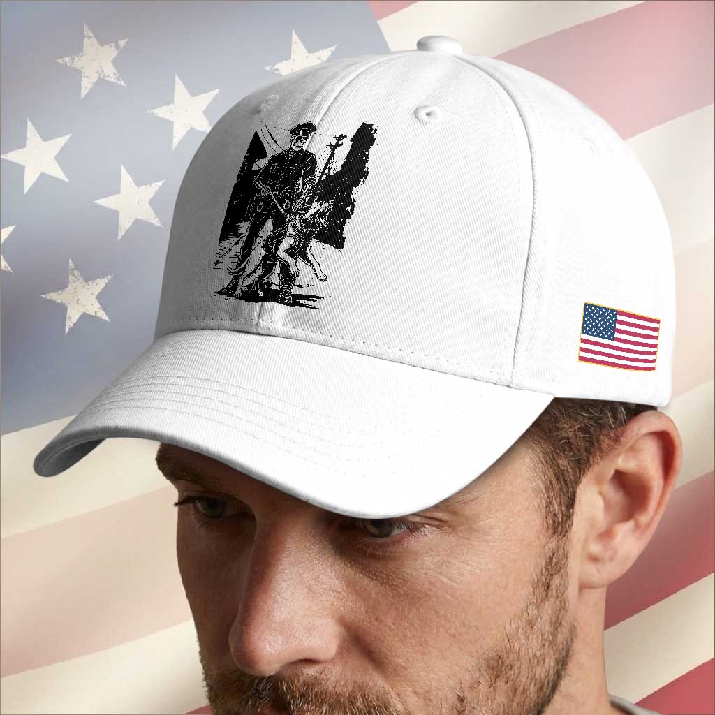 Skeleton Cop K9 German Shepherd Dog Baseball Cap Dark Alley Spooky Law Enforcement Gift