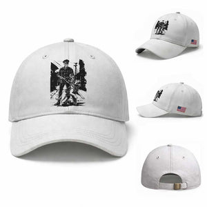 Skeleton Cop K9 German Shepherd Dog Baseball Cap Dark Alley Spooky Law Enforcement Gift