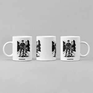 Skeleton Cop K9 German Shepherd Dog Coffee Mug Dark Alley Spooky Law Enforcement Gift