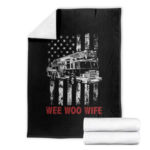 Firefighter First Responder Spouse Fire Truck Gift Throw Blanket Wee Woo Wife