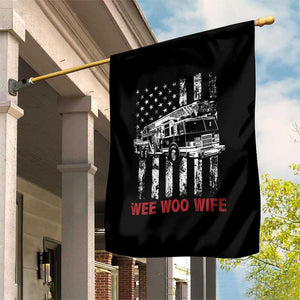 Firefighter First Responder Spouse Fire Truck Gift Garden Flag Wee Woo Wife