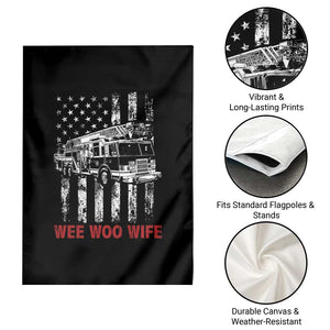Firefighter First Responder Spouse Fire Truck Gift Garden Flag Wee Woo Wife