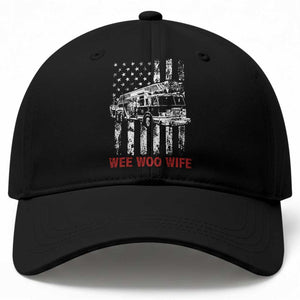 Firefighter First Responder Spouse Fire Truck Gift Baseball Cap Wee Woo Wife