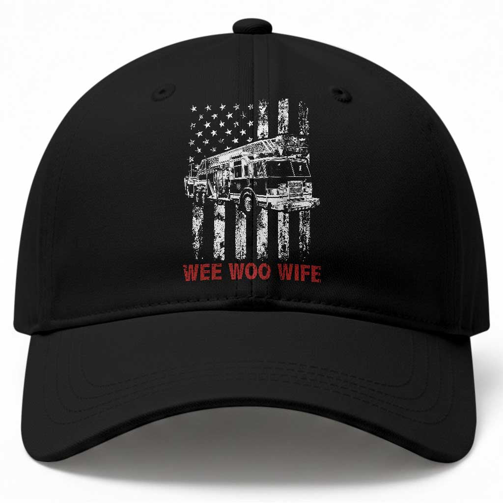 Firefighter First Responder Spouse Fire Truck Gift Baseball Cap Wee Woo Wife