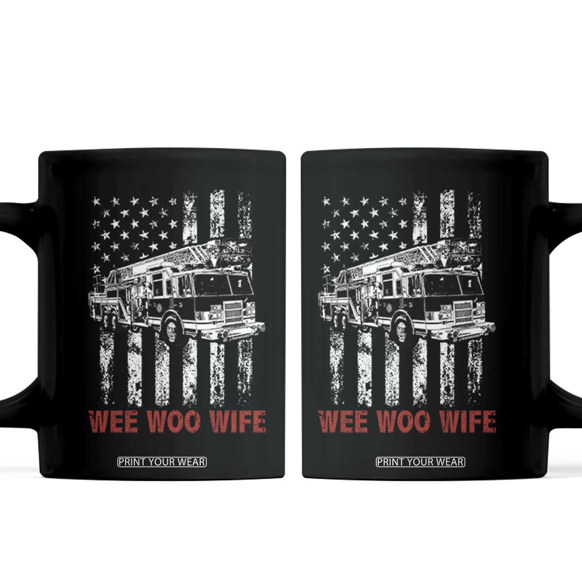 Firefighter First Responder Spouse Fire Truck Gift Coffee Mug Wee Woo Wife