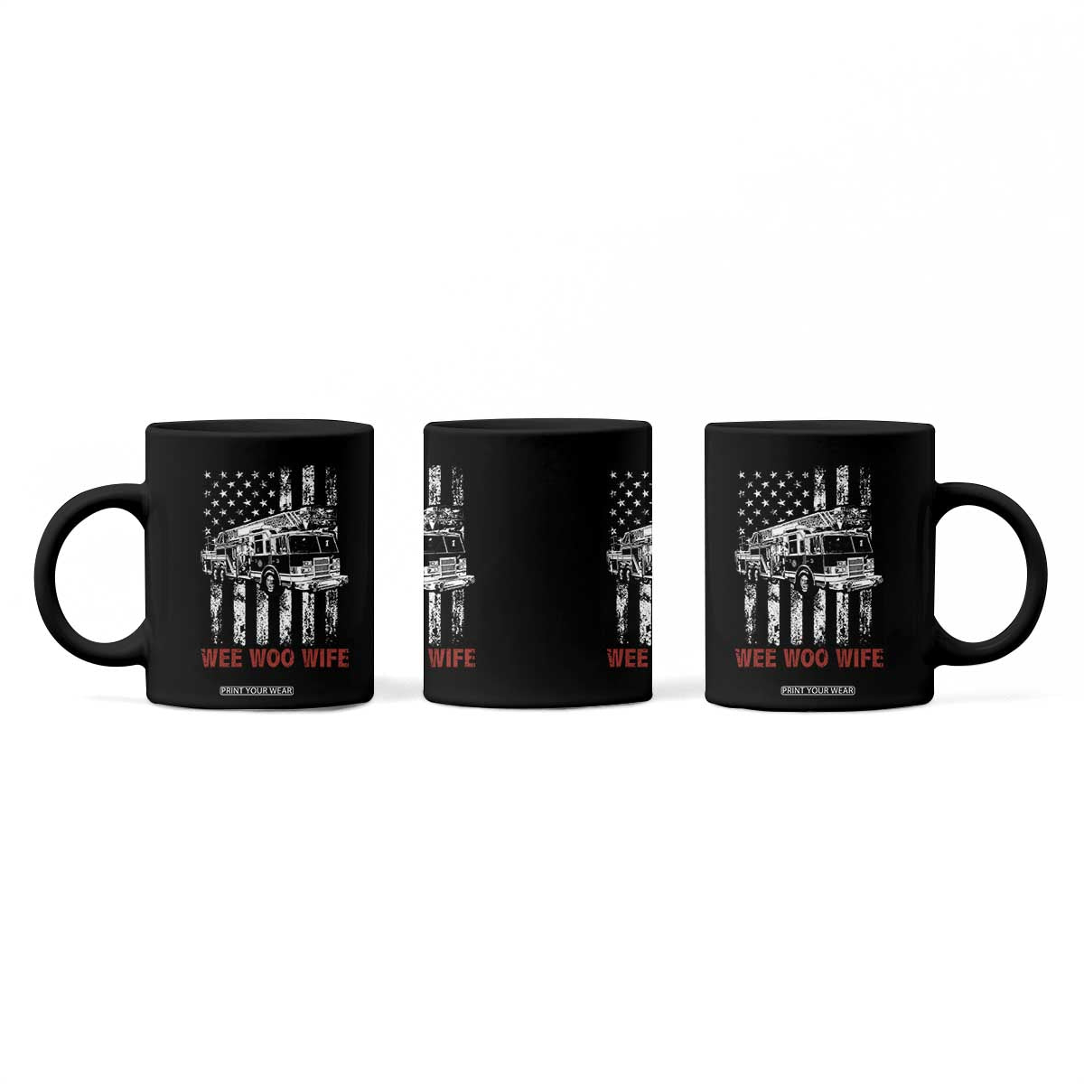 Firefighter First Responder Spouse Fire Truck Gift Coffee Mug Wee Woo Wife