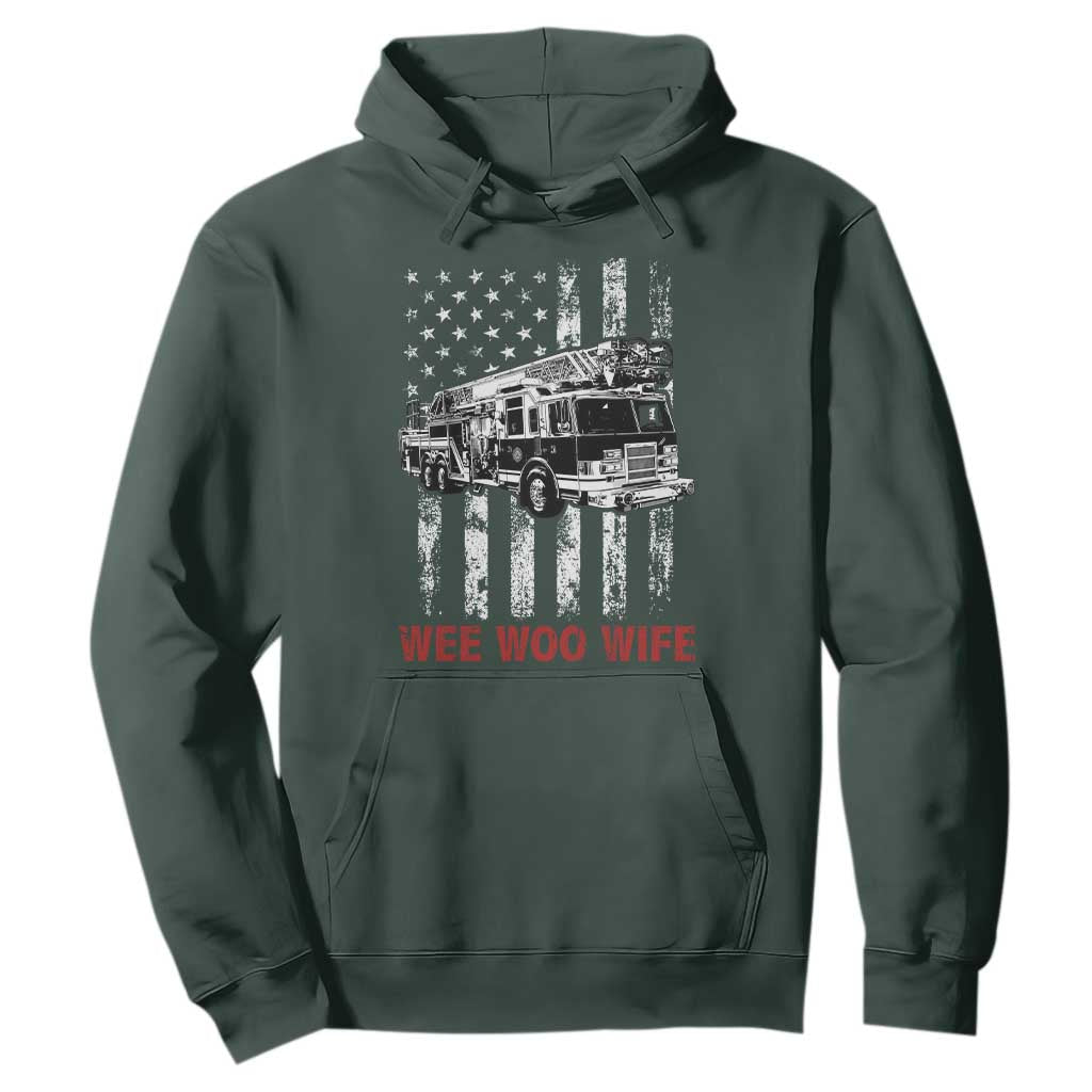 Firefighter First Responder Spouse Fire Truck Gift Hoodie Wee Woo Wife