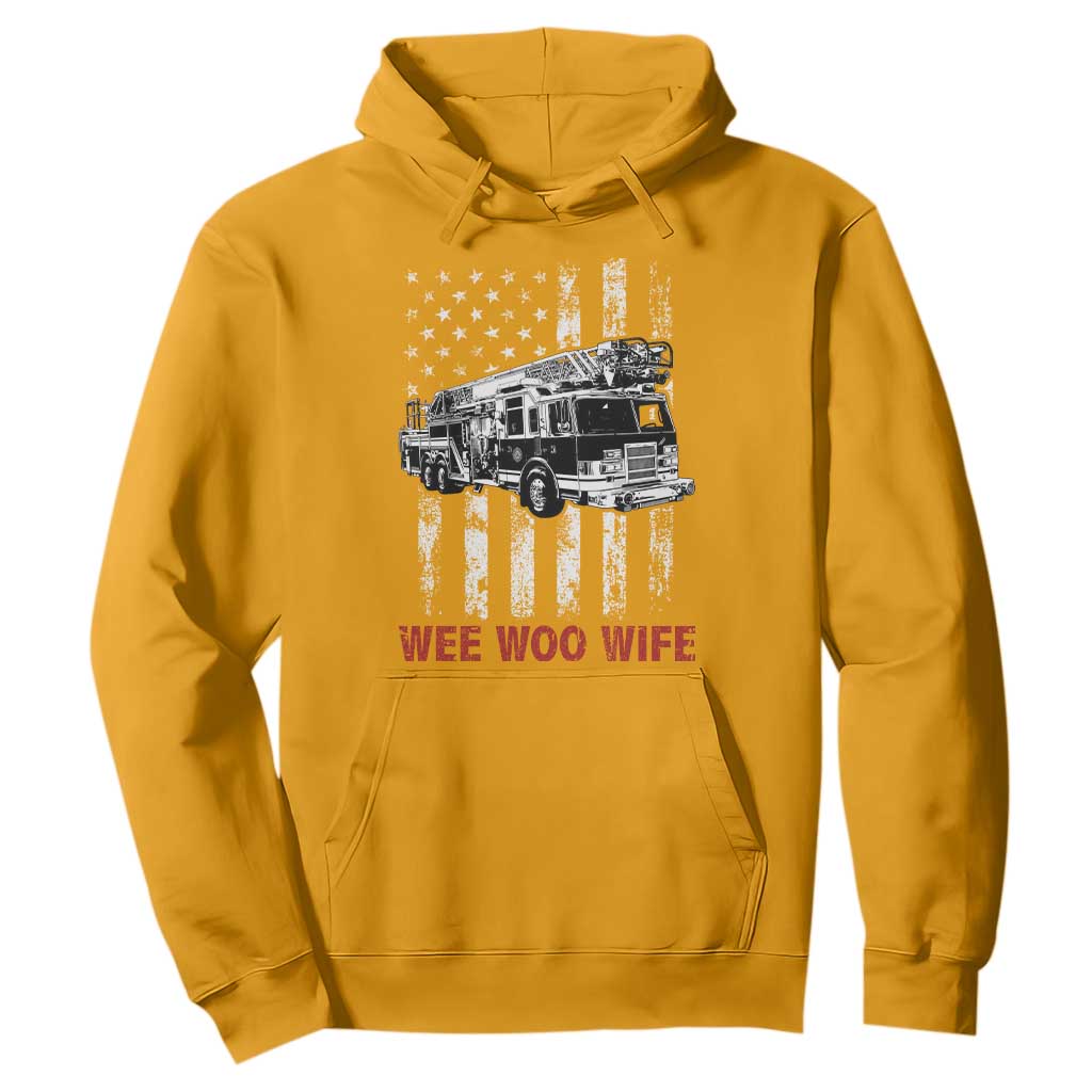 Firefighter First Responder Spouse Fire Truck Gift Hoodie Wee Woo Wife