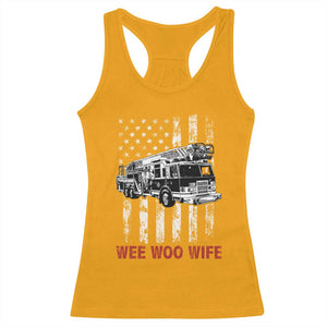 Firefighter First Responder Spouse Fire Truck Gift Racerback Tank Top Wee Woo Wife