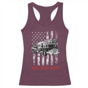 Firefighter First Responder Spouse Fire Truck Gift Racerback Tank Top Wee Woo Wife