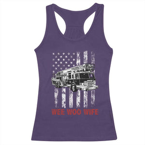 Firefighter First Responder Spouse Fire Truck Gift Racerback Tank Top Wee Woo Wife