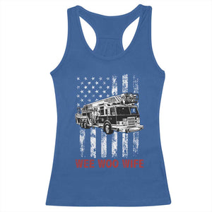 Firefighter First Responder Spouse Fire Truck Gift Racerback Tank Top Wee Woo Wife