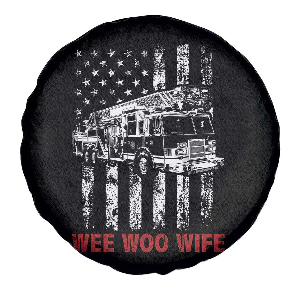 Firefighter First Responder Spouse Fire Truck Gift Spare Tire Cover Wee Woo Wife