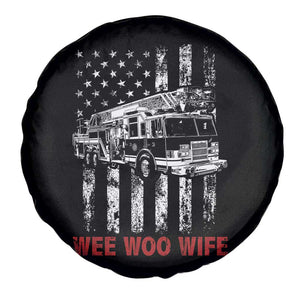 Firefighter First Responder Spouse Fire Truck Gift Spare Tire Cover Wee Woo Wife