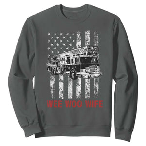 Firefighter First Responder Spouse Fire Truck Gift Sweatshirt Wee Woo Wife